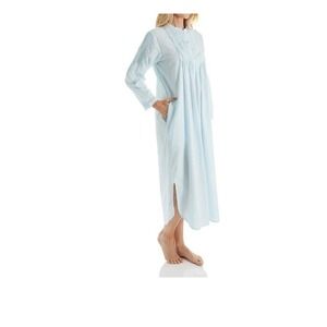 La Cera 100% Cotton Woven Long Sleeve Nightgown 3x